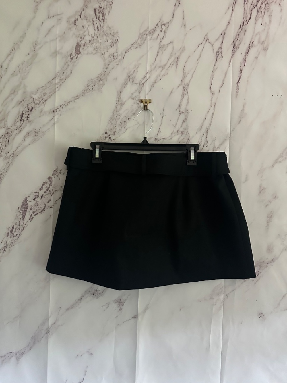ABERCROMBIE & FITCH BLACK BELTED MINI SKIRT/SKORT - CURVE LOVE WOMENS LARGE NWT - Picture 5 of 9